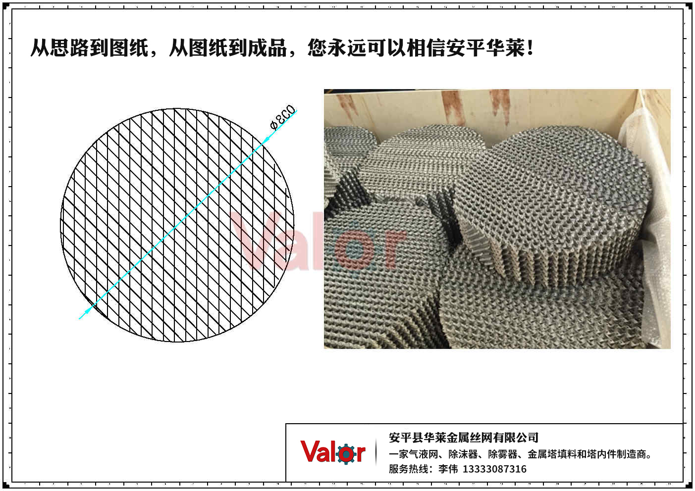 metal sheet structured packing 250Y